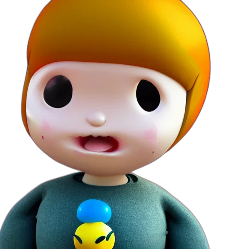 face, 3d render, concept art, cartoon transparent PNG cut-out
