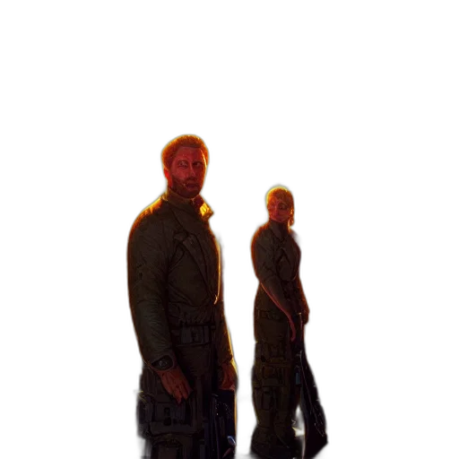 staff, jacket, sword, dress transparent PNG cut-out