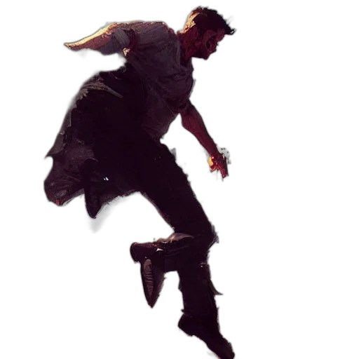 dragon, staff, face, shoes transparent PNG cut-out