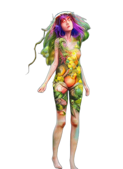 dress, creature, concept art, fantasy art transparent PNG cut-out