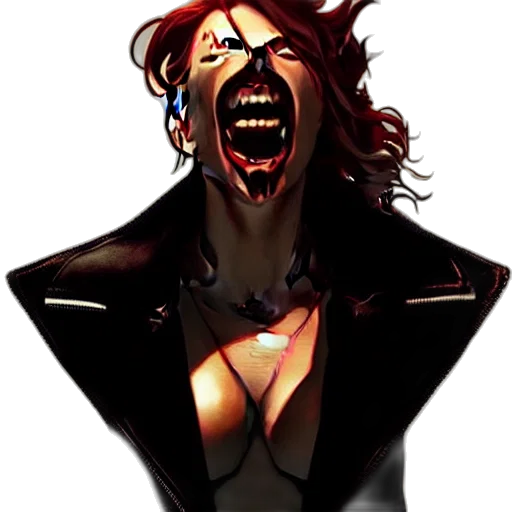 jacket, face, concept art, comic book art transparent PNG cut-out