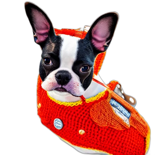 hat, animal, photorealistic, closeup, photograph, cute, smiling, knitted transparent PNG cut-out