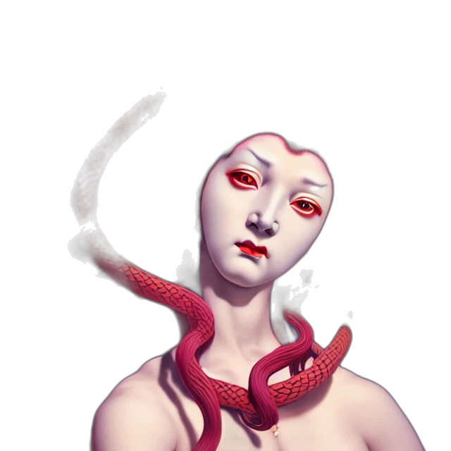 creature, mask, staff, face transparent PNG cut-out