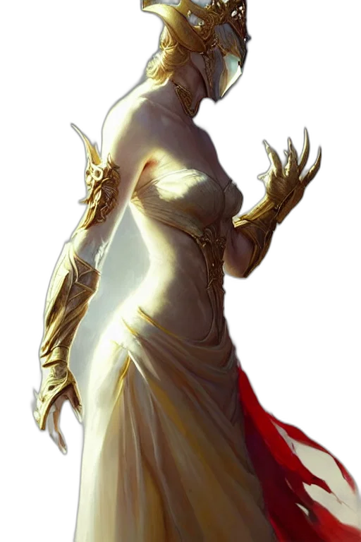 dress, staff, crown, jewelry transparent PNG cut-out
