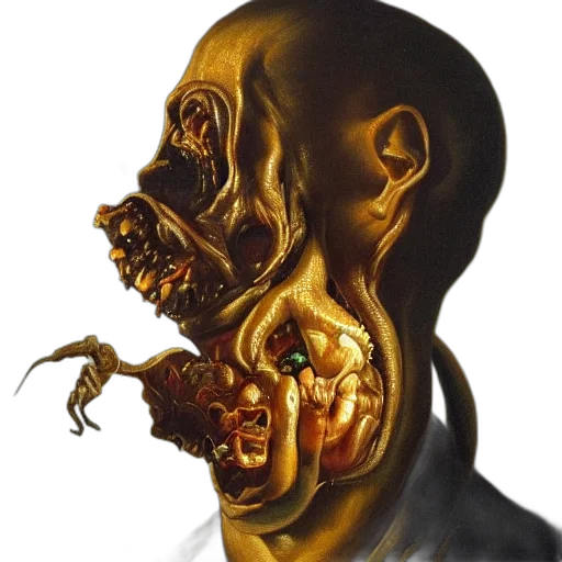 face, mask, food, creature, concept art, photorealistic, refined, gorgeous transparent PNG cut-out