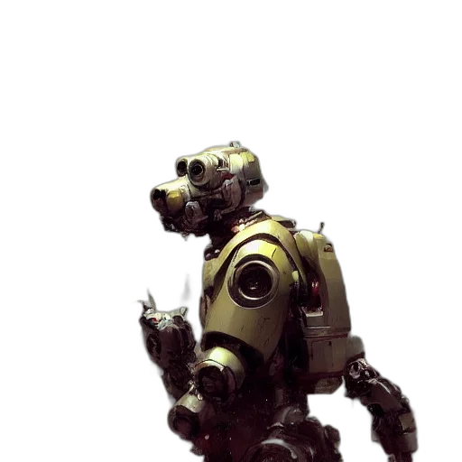 robot, weapon, creature, staff transparent PNG cut-out