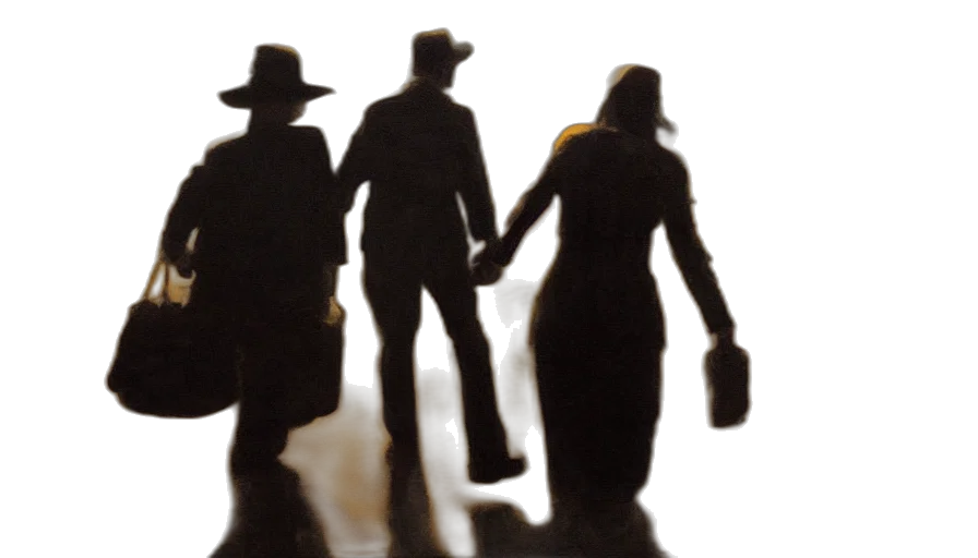 hat, staff, 3d render, oil, painting, man, leaving, her transparent PNG cut-out