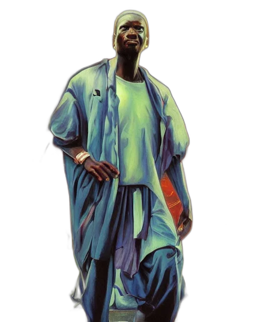 jacket, staff, dress, face, concept art, photorealistic, vaporwave, watercolor transparent PNG cut-out