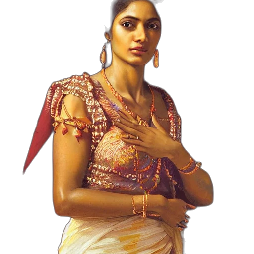 jewelry, dress, oil painting, concept art transparent PNG cut-out