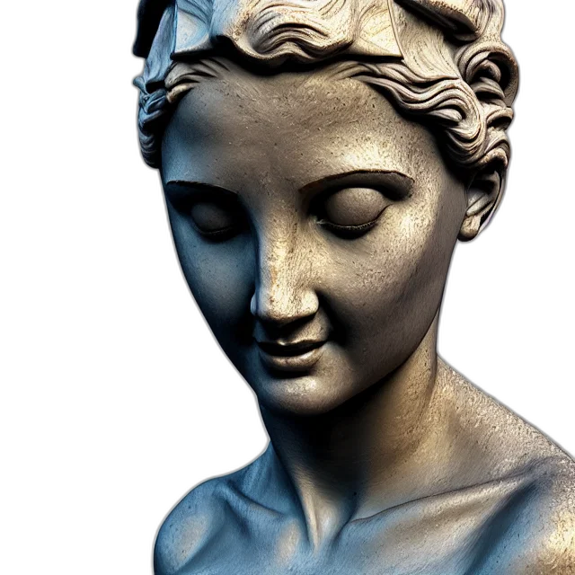 face, jewelry, crown, mask, 3d render, photorealistic, vaporwave, concept art transparent PNG cut-out