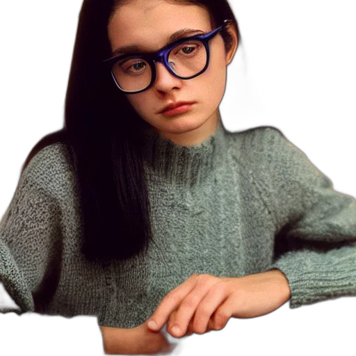 hair, jacket, face, dress transparent PNG cut-out