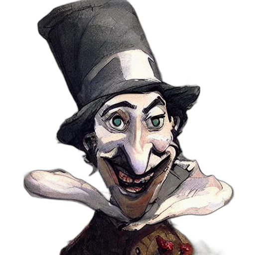 mask, face, staff, hat, concept art, cartoon, watercolor, fantasy art transparent PNG cut-out