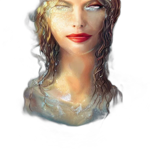 face, mask, jewelry, crown, photorealistic, oil painting, fantasy art, concept art transparent PNG cut-out