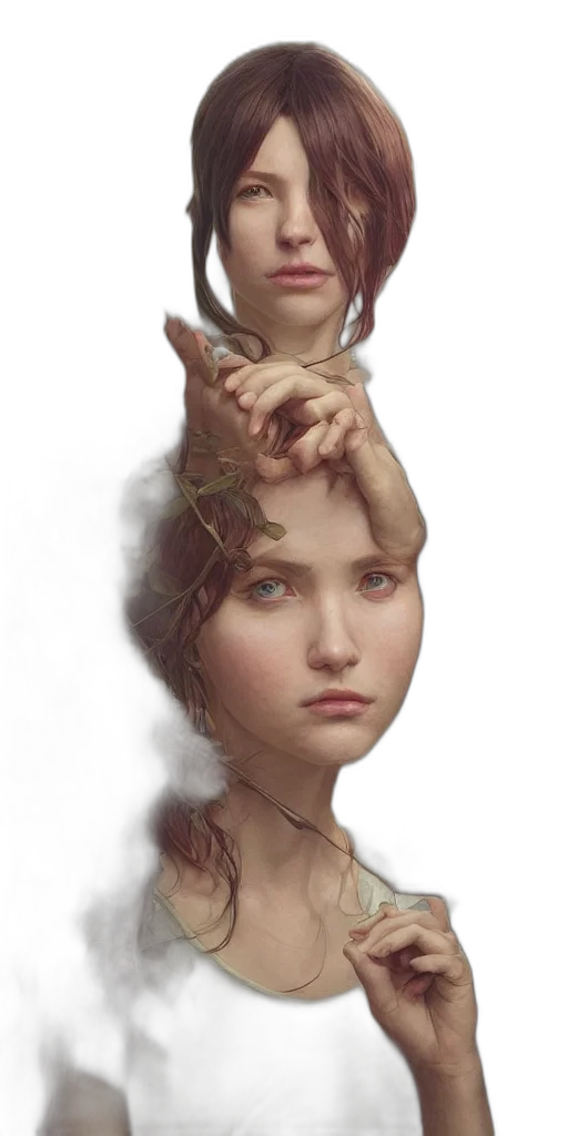 crown, face, creature, hair transparent PNG cut-out