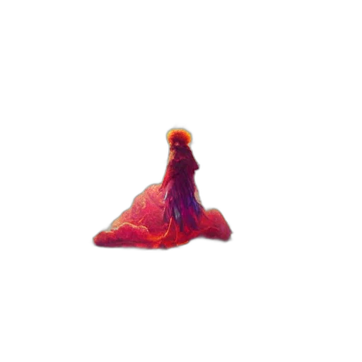 dress, crown, flower, hair, pixel art, concept art, 3d render, fantasy art transparent PNG cut-out