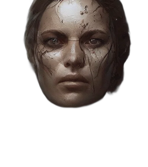 face, mask, crown, robot, concept art, photorealistic, fantasy art, comic book art transparent PNG cut-out