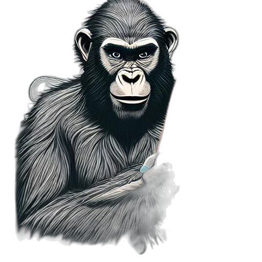 animal, staff, jewelry, face, photorealistic, concept art, pencil sketch, 3d render transparent PNG cut-out