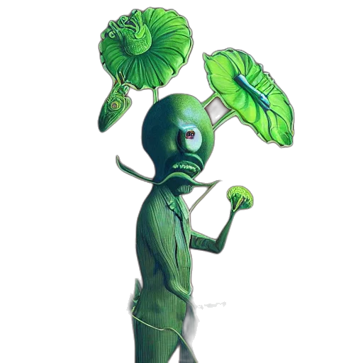 creature, robot, mask, staff transparent PNG cut-out