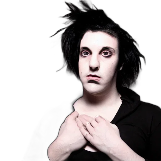 hair, creature, face, mask, goth, man, heavily, pregnant transparent PNG cut-out