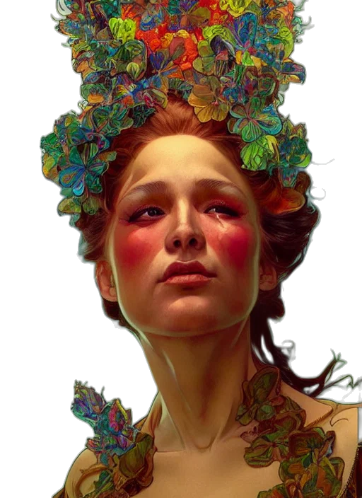 crown, face, flower, jewelry transparent PNG cut-out