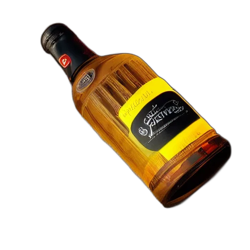 bottle, food, 3d render, photorealistic transparent PNG cut-out
