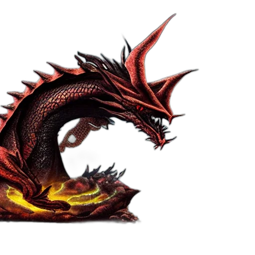dragon, staff, creature, concept art transparent PNG cut-out