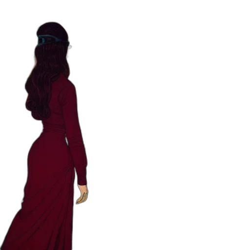 dress, crown, staff, jewelry transparent PNG cut-out