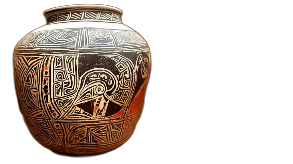 pot, decorative, minoan, art, style, where, can, see transparent PNG cut-out