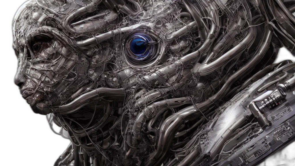 robot, creature, face, mask, concept art, cyberpunk, comic book art, fantasy art transparent PNG cut-out