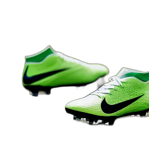 shoes, 3d render, green, nike transparent PNG cut-out