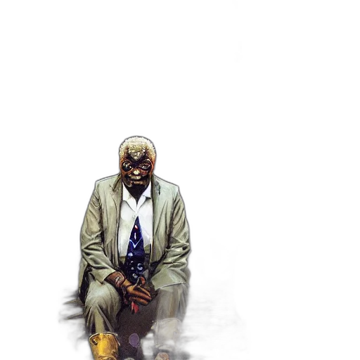 jacket, face, staff, concept art transparent PNG cut-out