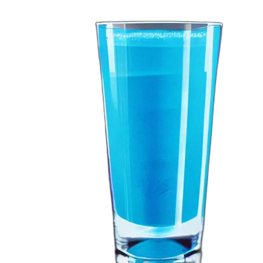 bottle, food, weapon, animal, 3d render, vaporwave, photorealistic, blue transparent PNG cut-out