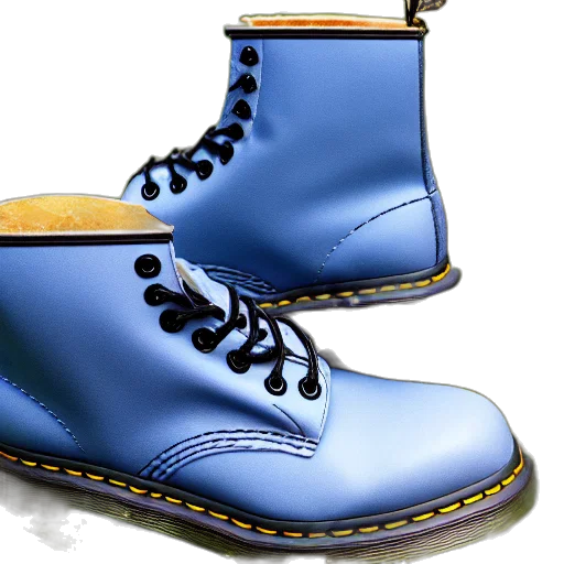 shoes, photorealistic, 3d render, concept art, blue, battered, old, pair transparent PNG cut-out