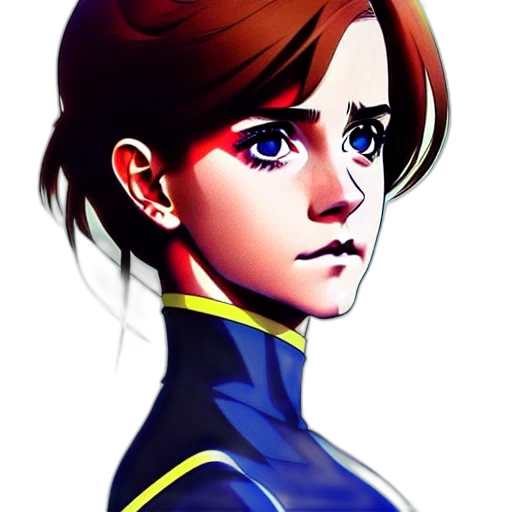 face, jacket, robot, concept art, comic book art, anime, photorealistic, blue transparent PNG cut-out