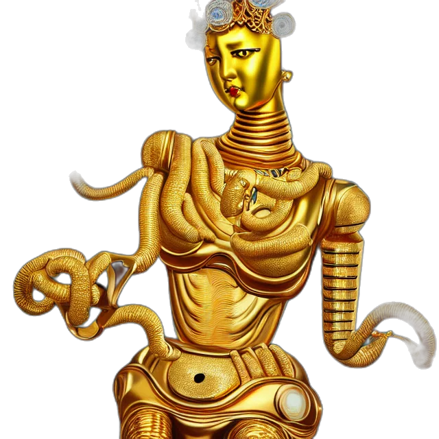 robot, staff, jewelry, crown transparent PNG cut-out
