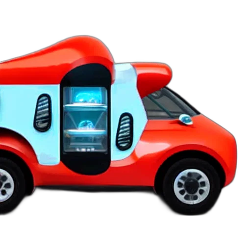 car, 3d render, concept art, hamster transparent PNG cut-out