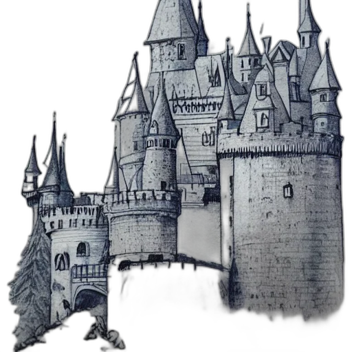crown, building, staff, dragon, concept art, fantasy art, 3d render, photorealistic transparent PNG cut-out