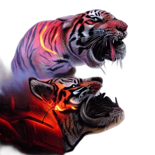 animal, creature, mask, photorealistic, concept art, 3d render, fantasy art, two transparent PNG cut-out