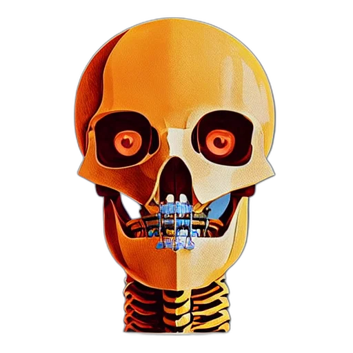 mask, robot, face, 3d render transparent PNG cut-out