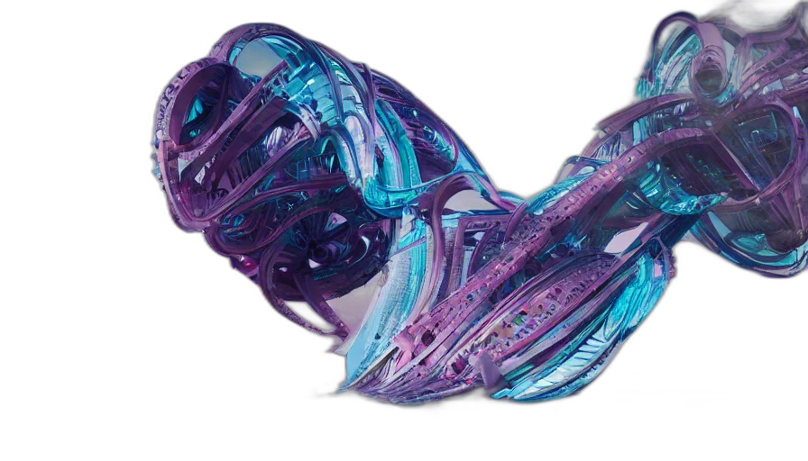 shoes, jewelry, mask, hair, vaporwave, 3d render, concept art, photorealistic transparent PNG cut-out