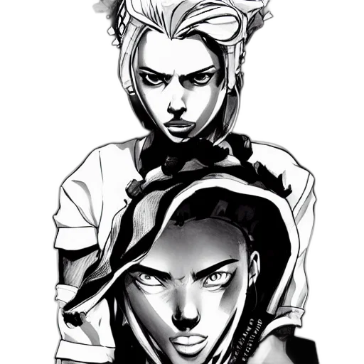jacket, face, weapon, staff, comic book art, concept art, cartoon, cyberpunk transparent PNG cut-out