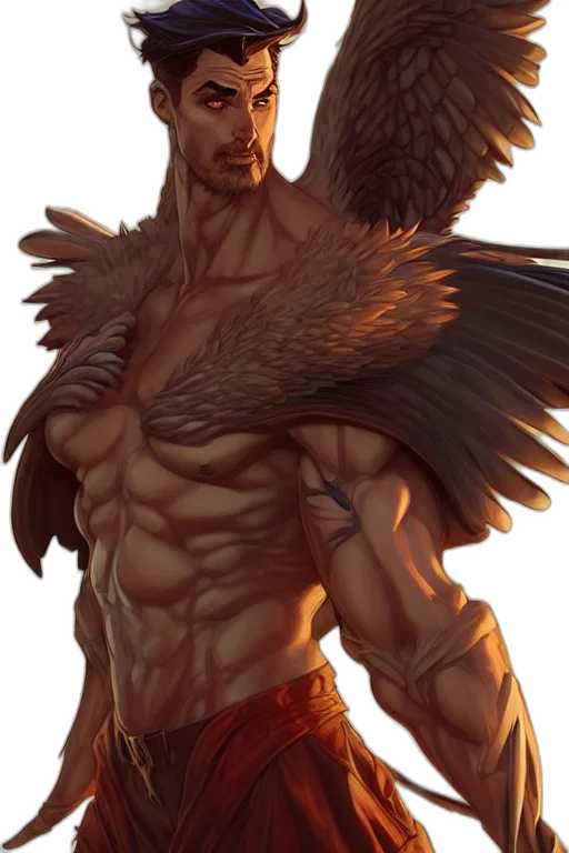 fantasy art, concept art, comic book art, photorealistic, earth tones, golden, character, art transparent PNG cut-out