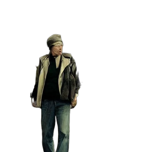 jacket, hat, staff, 3d render transparent PNG cut-out