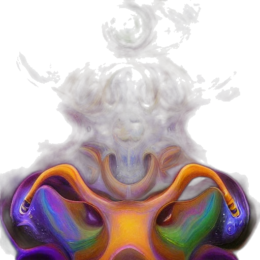 crown, mask, dragon, flower, concept art, fantasy art, watercolor, 3d render transparent PNG cut-out