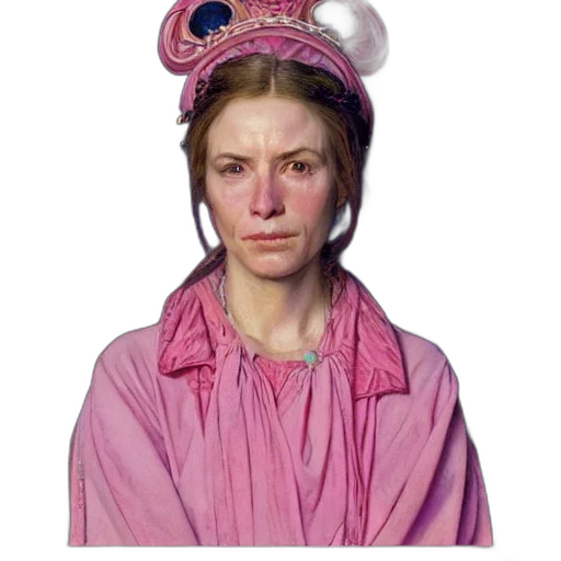 face, hat, mask, crown, photorealistic, oil painting, concept art, 3d render transparent PNG cut-out