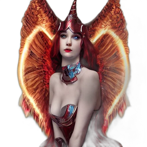 jewelry, fantasy art, concept art, photorealistic, pixel art, red, girl, hybrid transparent PNG cut-out