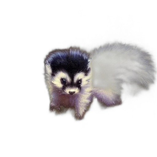 animal, creature, staff, hair, photorealistic, 3d render, concept art, watercolor transparent PNG cut-out