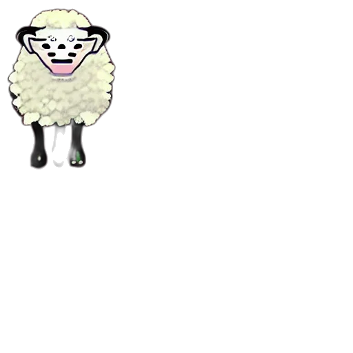 animal, creature, pixel art, concept art, 3d render, cartoon, pastel, sheep transparent PNG cut-out