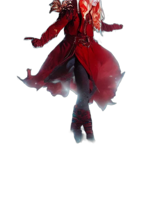 jacket, staff, sword, weapon, concept art, 3d render, comic book art, fantasy art transparent PNG cut-out