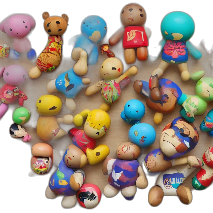 3d render, concept art, artoyz, wooden transparent PNG cut-out